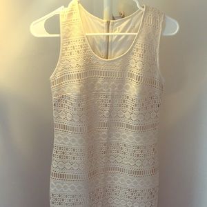 Beige Lace Maxi Dress